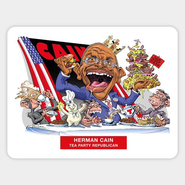 Herman Cain Sticker by PLAYDIGITAL2020